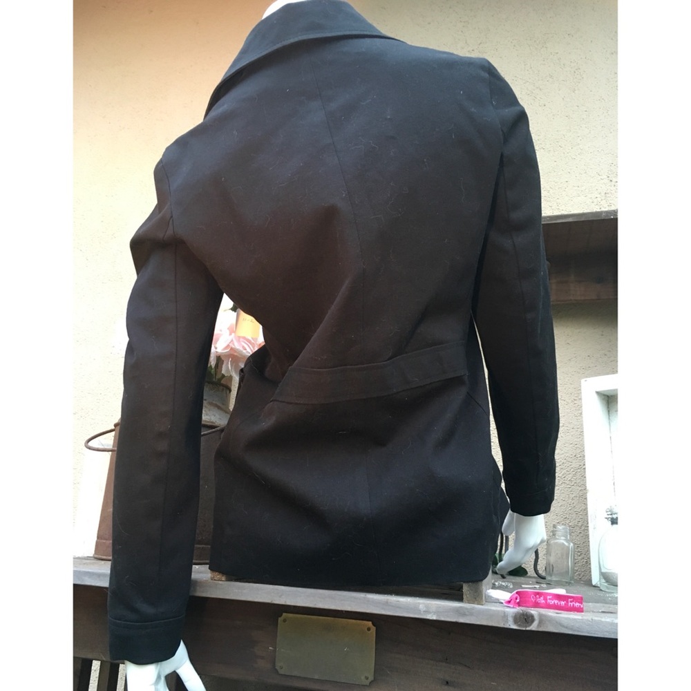 CLASSIC Detailed Collared Button Up Car Coat Black - Picture 2 of 5